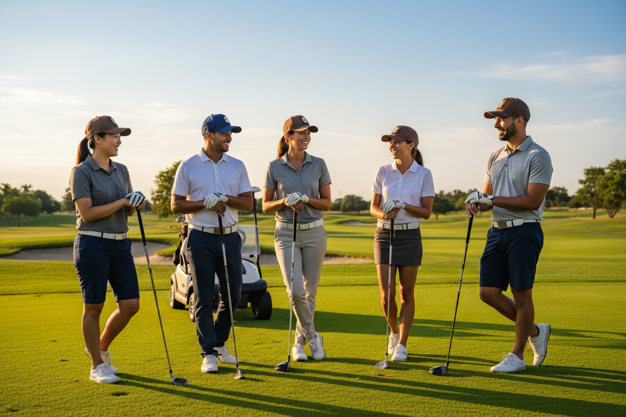 Group of Golfers in Tootenhill Caps