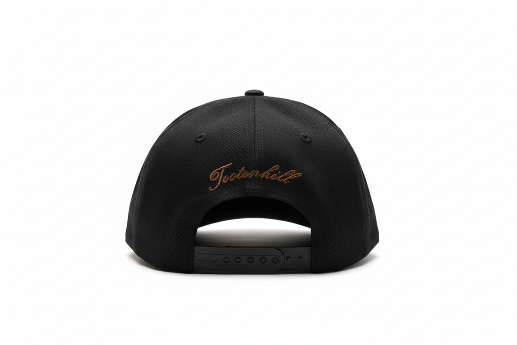 Black Flat Bill Back View