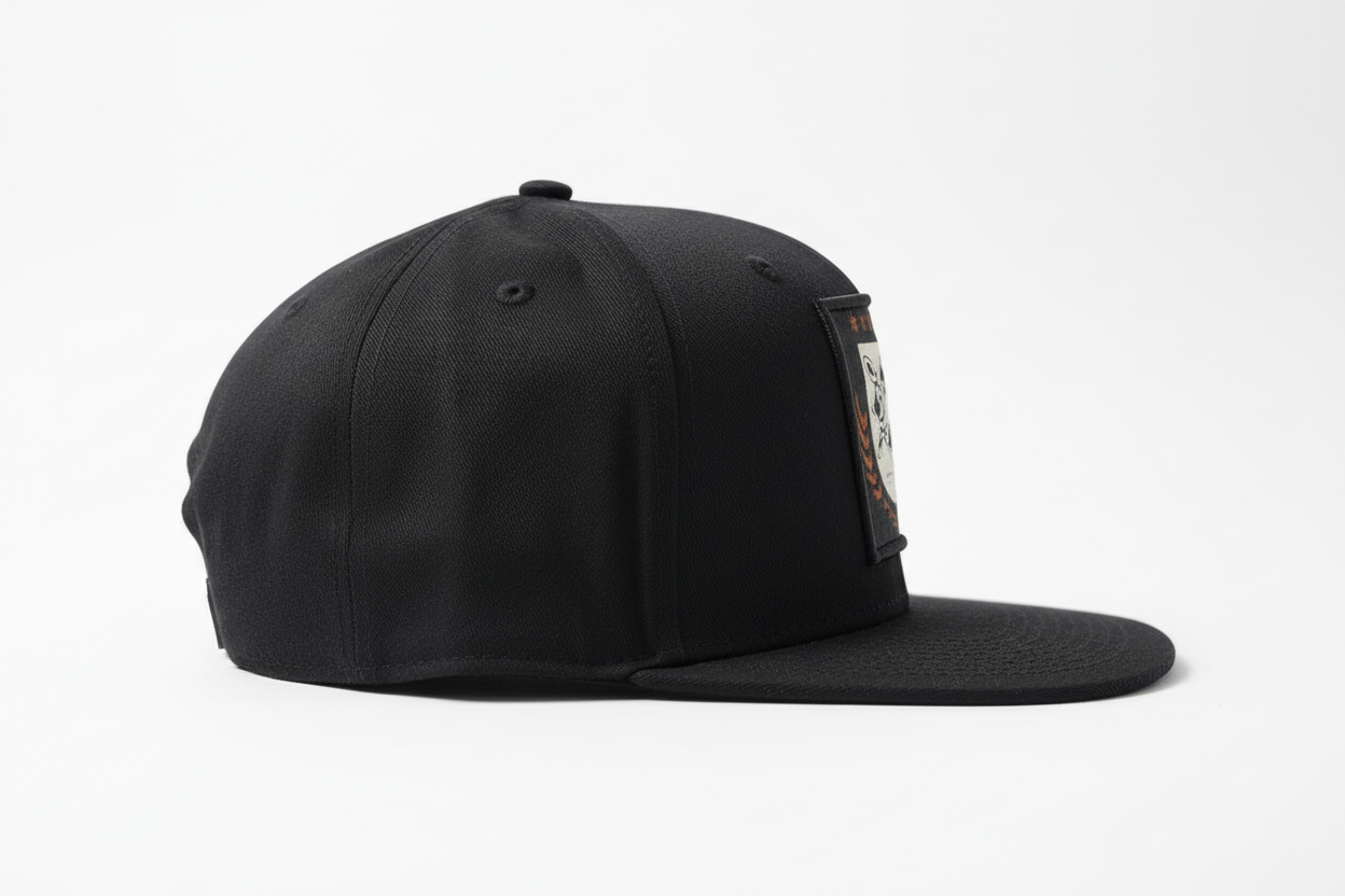 Black Flat Bill Side View