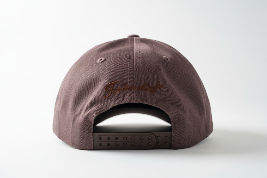 Dark Brown Flat Bill Back View