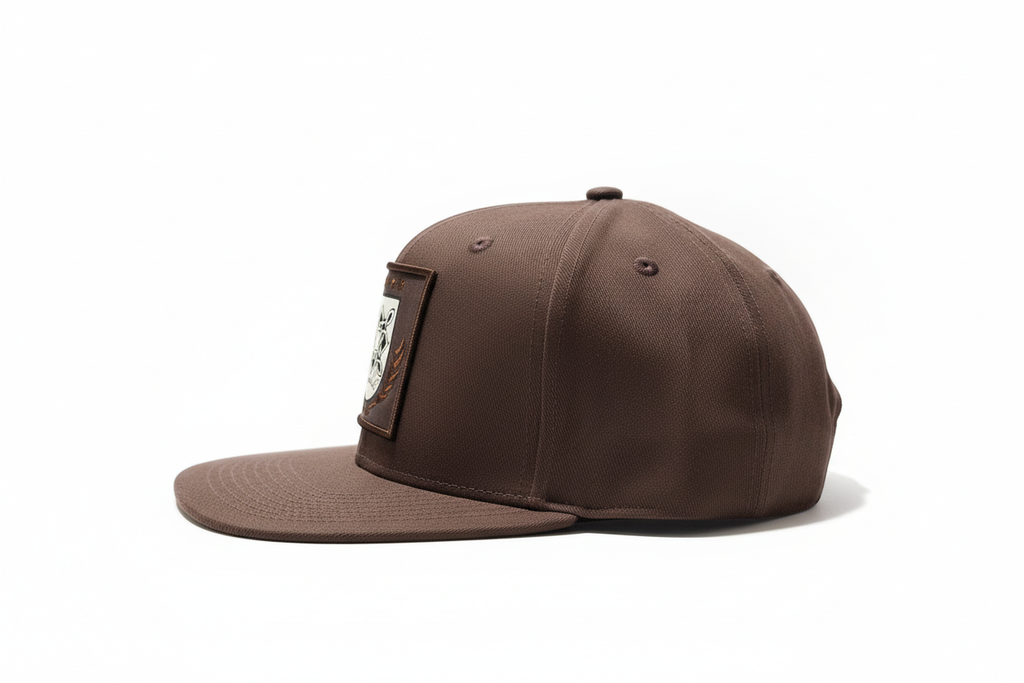 Dark Brown Flat Bill Side View