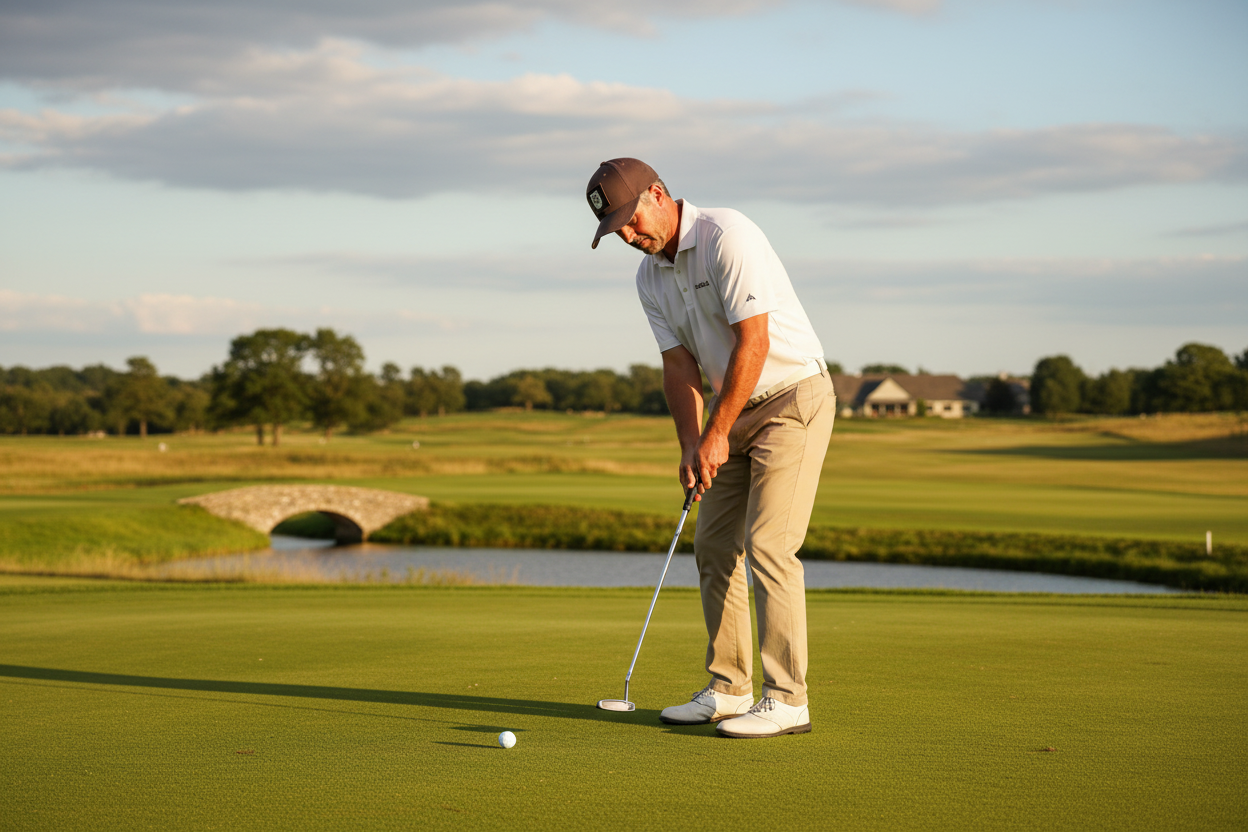 Golfer in Brown Tootenhill Cap - Putting