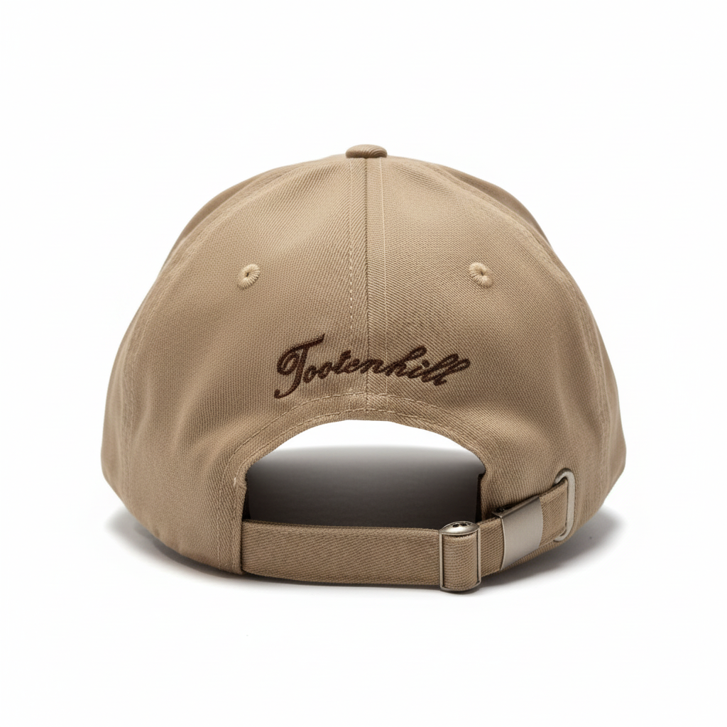 Khaki Brown Cap - Back View