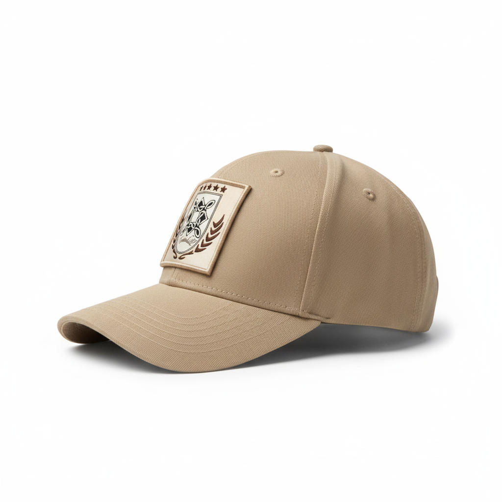 Khaki Brown Cap - Side View