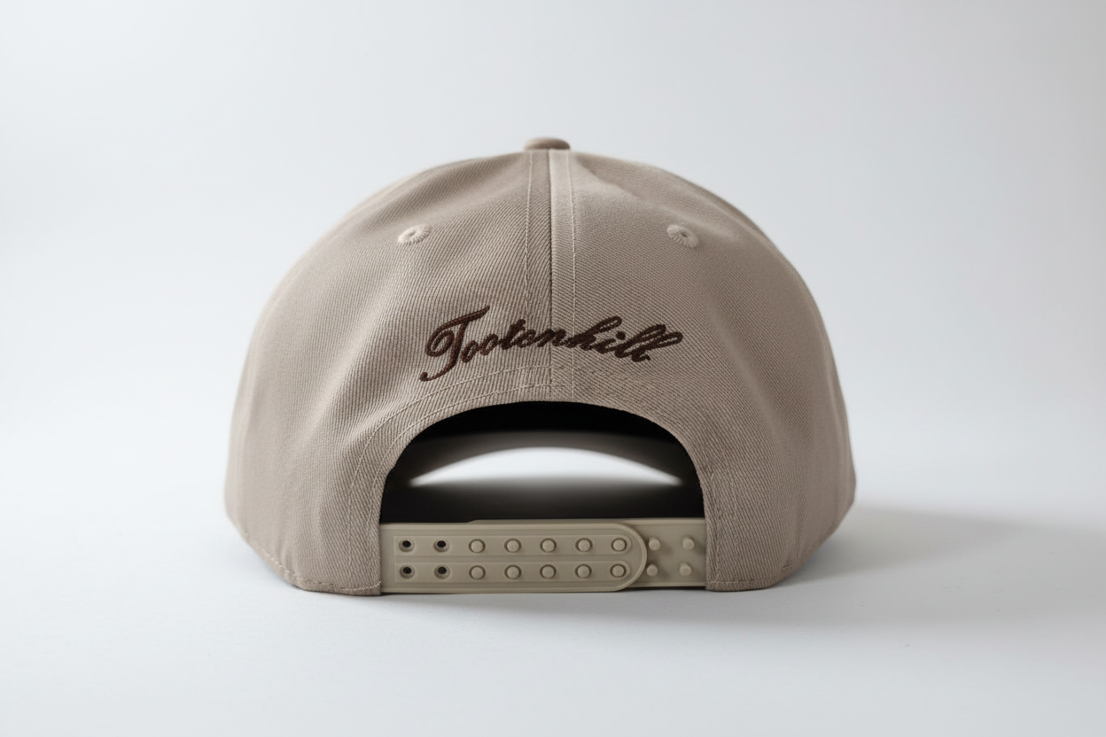 Khaki Brown Flat Bill Back View