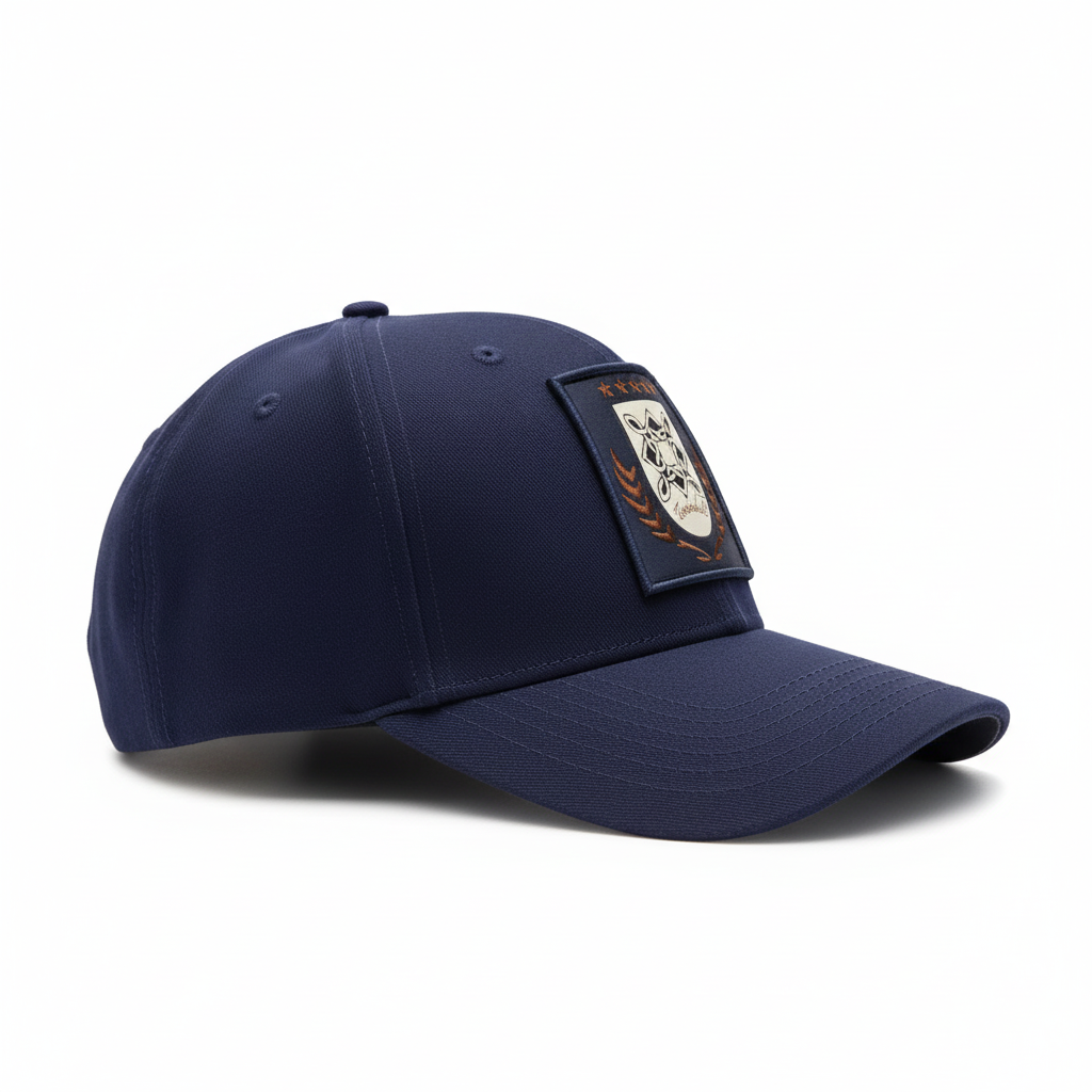 Navy Blue Cap - Side View
