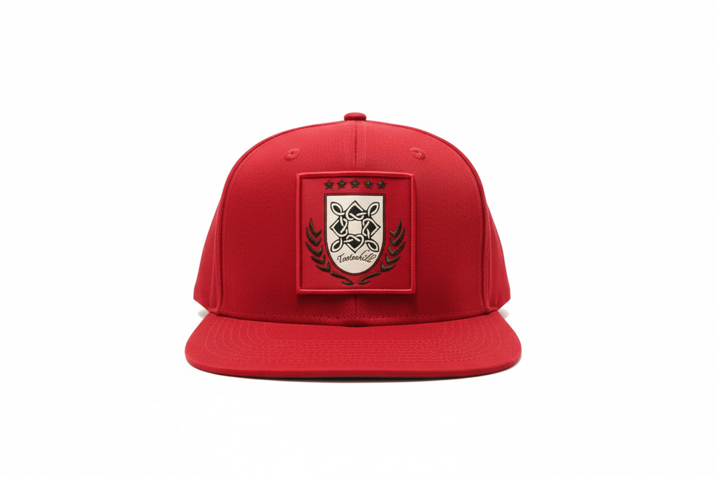 Red Flat Bill Cap