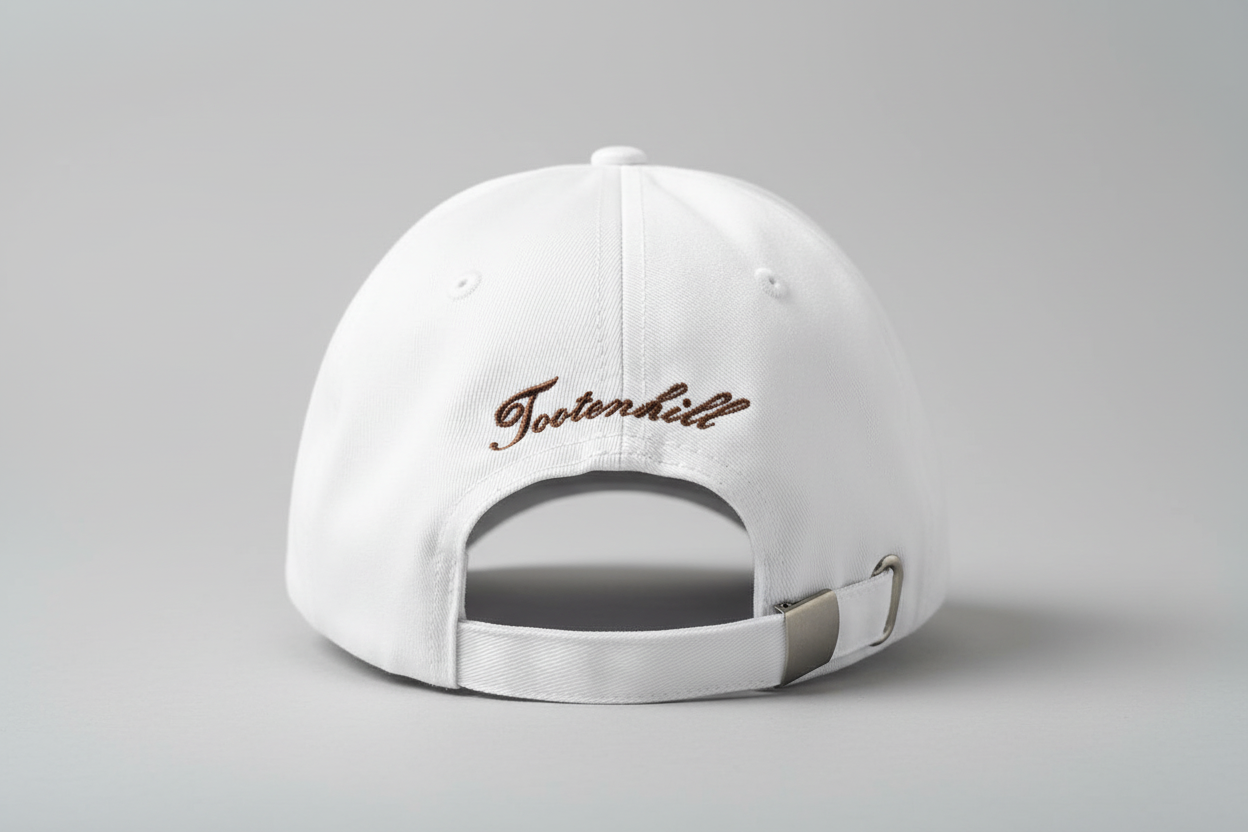 White Curved Bill Back View