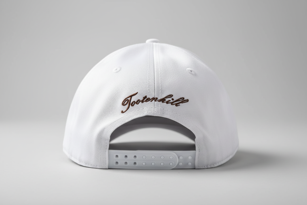 White Flat Bill Back View