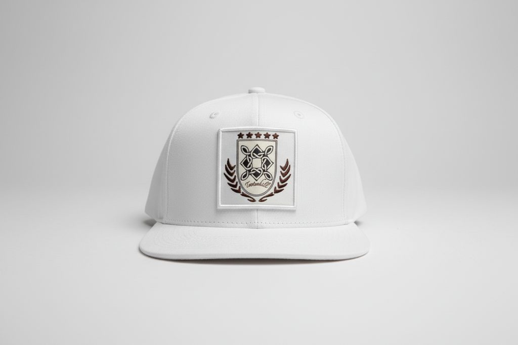 White Flat Bill Cap